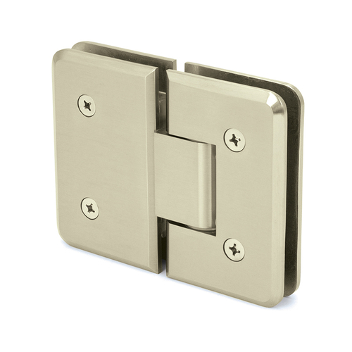 Pasadena HD Beveled Glass-to-Glass 180 Degree Hinge - Polished Nickel