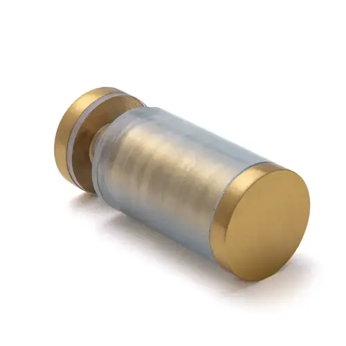 Round Single-Sided Shower Knob with Sleeve - Satin Brass