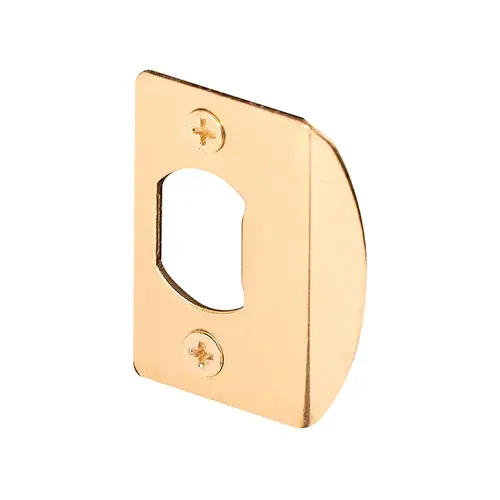 Standard Latch Strike - 1-5/8" - Steel - Brass Plated Finish - pack of 2