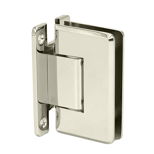 Preston Adjustable Wall Mount Hinge Adjustable Full Back Plate - Polished Nickel