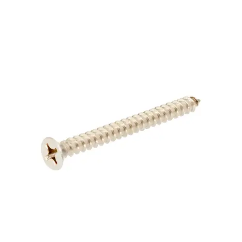 Wall Mount Backplate Screws #12 x 3" - Polished Nickel - pack of 10