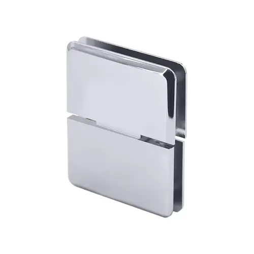 Junior Patriot Pivot Hinge Glass to Fixed Transom Mount for 1/4" Glass - Polished Chrome