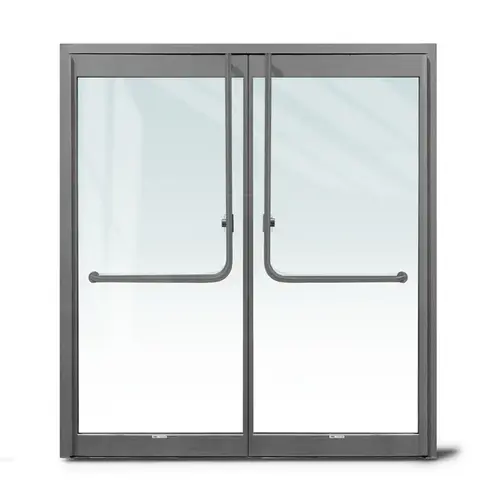 Aspire Heavy-Duty Insulated Glass Entrance Door with 4" Top And 4" Bottom Door Rails - Custom Painted