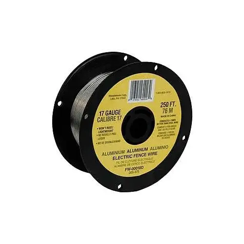 Zareba FW-00018D Fi-Shock Fence Wire, 17 ga Wire, Aluminum Conductor, 250 ft L