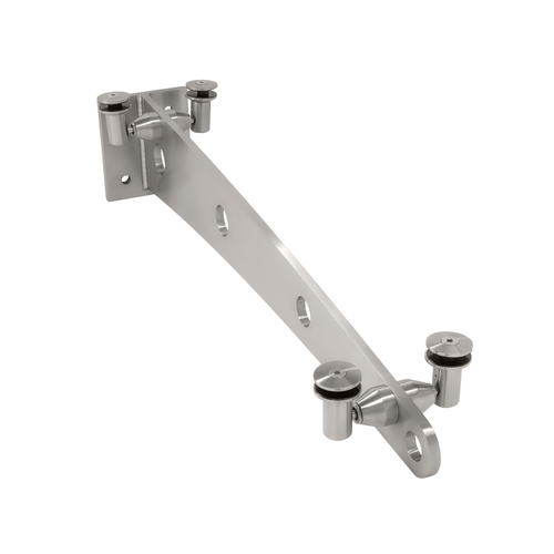 Curved Awning Bracket - 36" Long - Polished Stainless