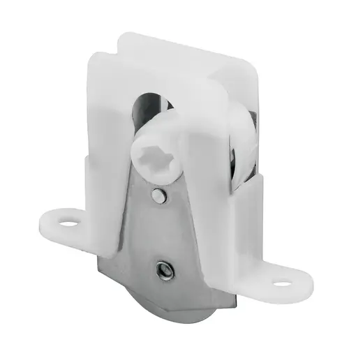 White Plastic Housing with Stainless Steel Sliding Screen Door Roller