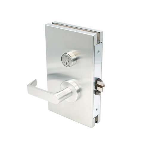 6" x 10" LHR Center Lock Storeroom Function - Satin Anodized