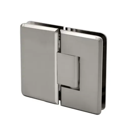 Carolina Beveled 5 Degree Positive Close Glass To Glass 180 Degree Hinge - Brushed Nickel