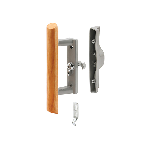 Sliding Door Handle Set - 3-15/16" - Diecast And Wood - Hook Style - pack of 5