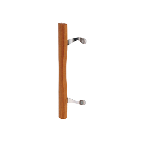 Sliding Patio Door Wood Pull - Chrome Plated Brackets (Single Pack)