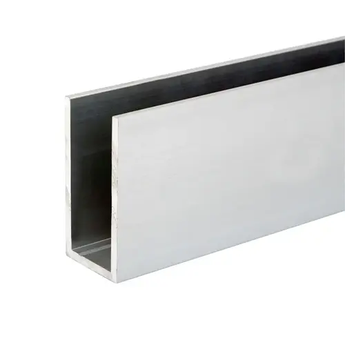 Wet Glaze 1" X 2" Deep U-Channel- Satin Anodized  12" Length