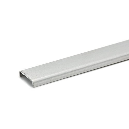 Cap Rail Edge Protector 3/16" x 5/8" x 3/16" Aluminum - 120" Long - Mill Aluminum