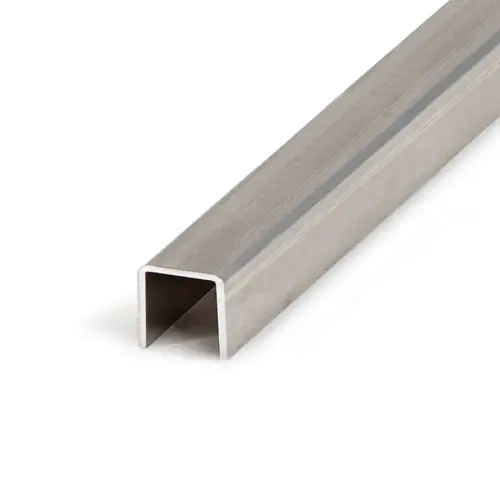 Top Cap Wet Glaze U-Channel for 3/4" - Brushed Stainless  24" Length - pack of 25