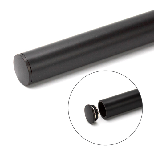 Carmel Series Top Sliding Tube With End Caps 105" Long - Matte Black