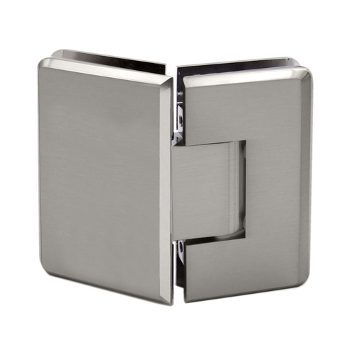 Carolina Beveled 5 Degree Positive Close Glass To Glass 135 Degree Hinge - Brushed Nickel