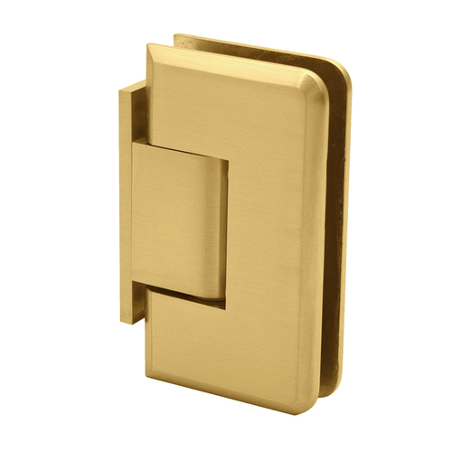 Carolina Beveled Wall Mount Offset 5 Degree Positive Close Short Back Plate Hinge - Satin Brass