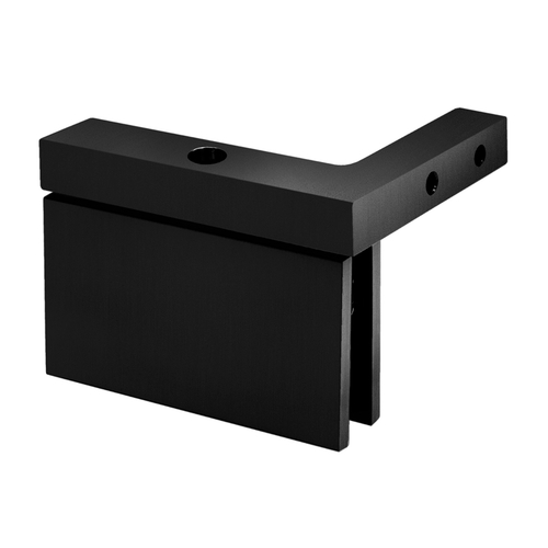 Cambria Grande L-Wall Mount Pivot Hinge Left or Right for 1/2" Glass - Matte Black