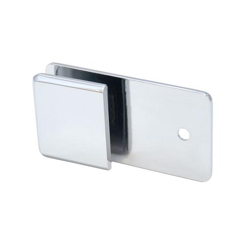 Beveled 'Y' Inline Glass Clamp for Fixed Panel - Polished Chrome