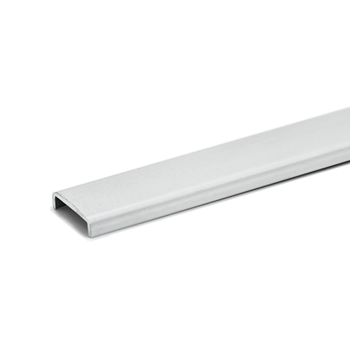 Cap Rail Edge Protector 3/16" x 5/8" x 3/16" Aluminum - 120" Long - Satin Anodized