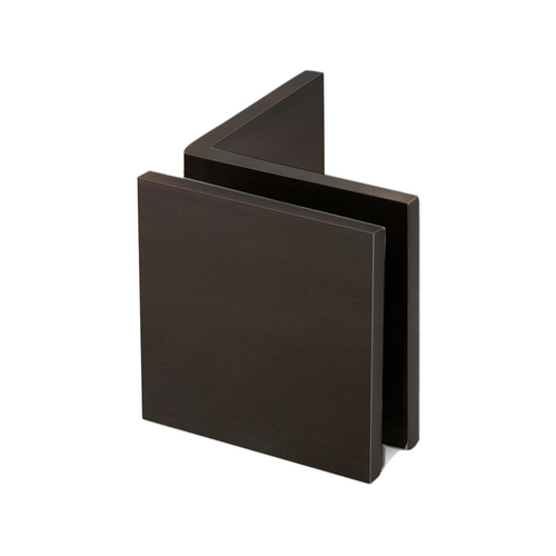 Square Wall Mount Glass Clamps With Large Leg - Oil Rubbed Bronze