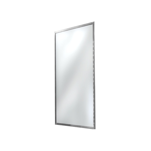 Anti-Theft Framed Mirror 18" x 36" - Brushed Stainless