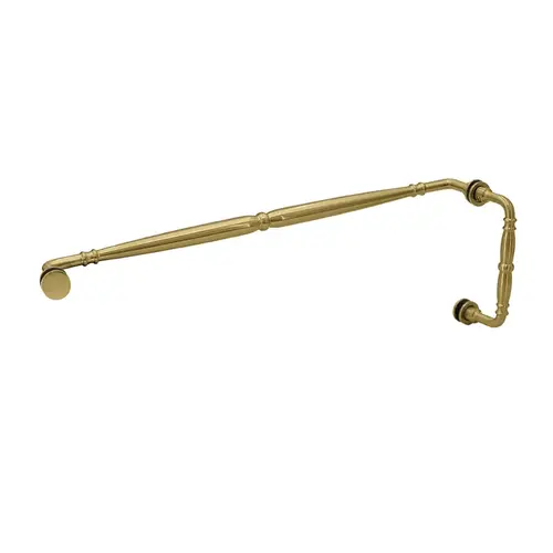 6" x 24" Baroque Pull/Towel Bar Combo - Satin Brass