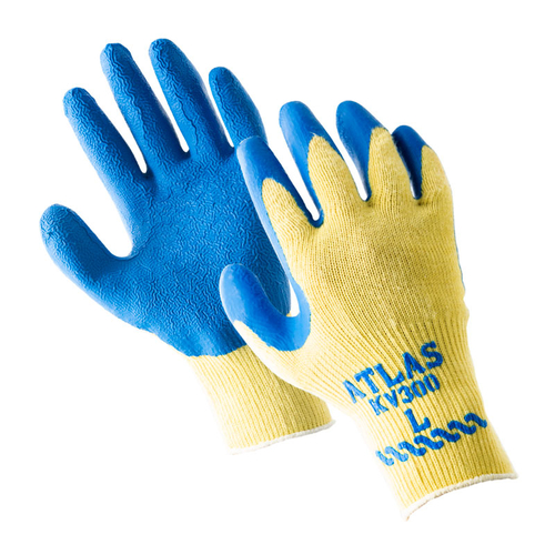 Large Atlas A3 Cut Resistant Gloves Non-Slip Latex Palm Pair