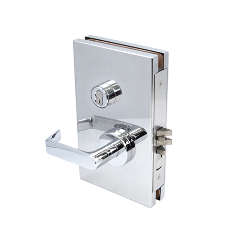 6" x 10" LH Center Lock Office Function - Polished Stainless