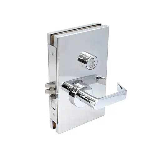 6" x 10" RH Center Lock Office Function - Polished Stainless