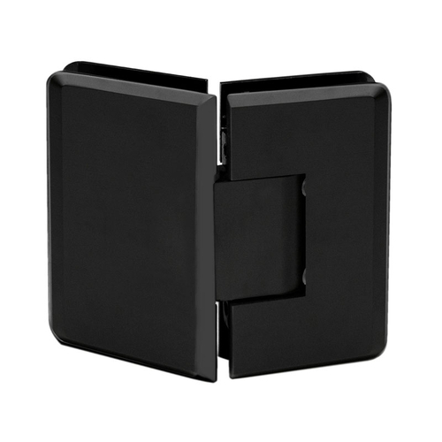 Carolina Beveled 5 Degree Positive Close Glass To Glass 135 Degree Hinge - Matte Black