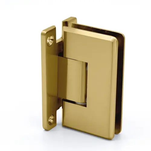 Carolina Beveled Wall Mount Hinge Full Back Plate - Satin Brass