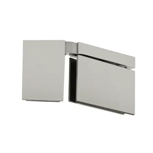 Cambria 135 Degree Glass-to-Glass Square Left Pivot Hinge - Brushed Nickel