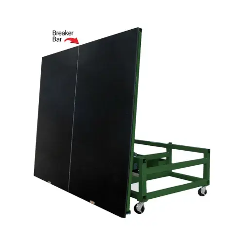 FHC CBT2516 6" x 8" Counterbalance Tilt -Top Carpeted Glass Cutting Table with Breaker Bar