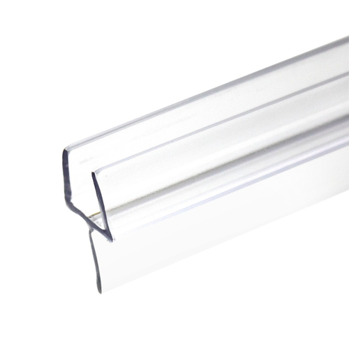 One Piece Bottom Rail With Clear Wipe for 3/8" Glass 95" Length