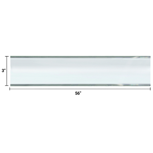 3" x 54" 2-Sided Beveled Clear Glass Mirror - pack of 4