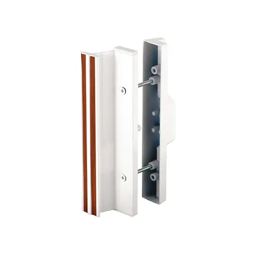 Patio Door Mortise Style Handle - White Extruded Inside - Diecast Outside - 1 Per Pkg.