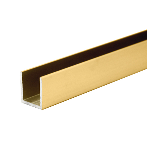 1" x 1" U-Channel Polished Brass  72" Length - pack of 50