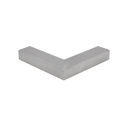 V-Cut 11 Gauge Cap Rail with 90 Degree Horizontal Corner - Brushed Stainless