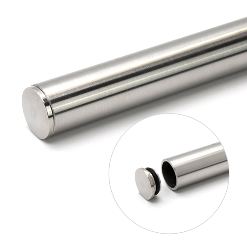 Carmel Series Top Sliding Tube With End Caps 105" Long - Brushed Stainless