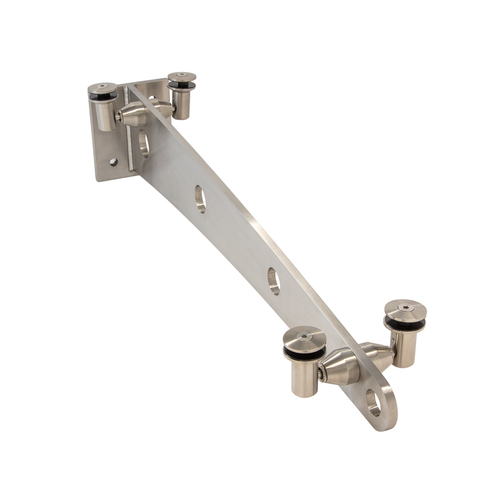 Curved Awning Bracket - 48" Long - Brushed Stainless