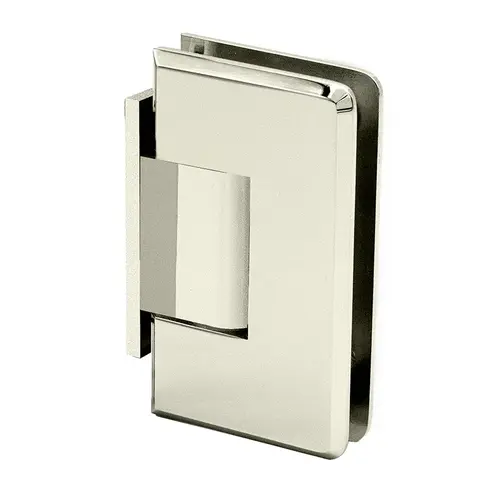 Carolina Beveled Wall Mount Offset 5 Degree Positive Close Short Back Plate Hinge - Polished Nickel