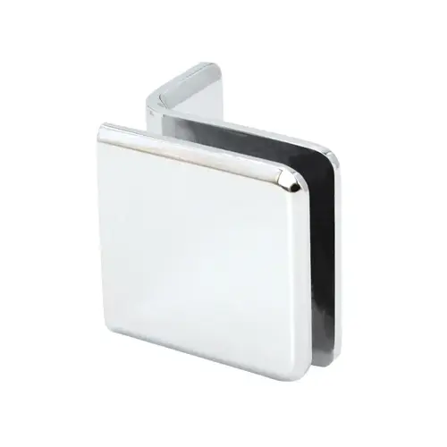 Beveled Wall Mount Glass Clamps with Small Leg - Polished Chrome