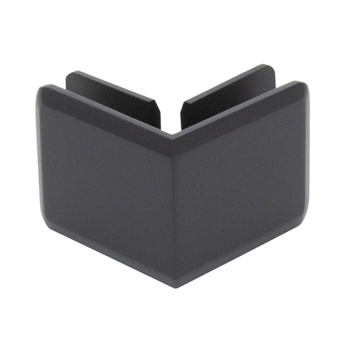 Beveled 90 Degree Glass Clamp - Matte Black