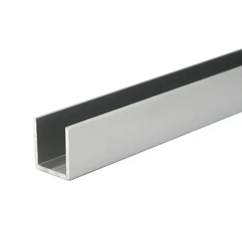 1" x 1" U-Channel - Brushed Stainless 240" Length - pack of 10