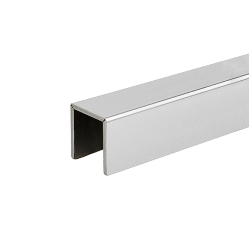 V-Grooved Cap Rail - 1-5/16" X 1-1/4" X 1-5/16" - Polished Stainless