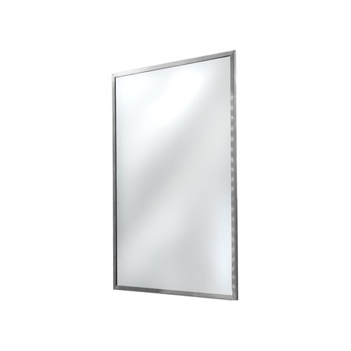 Anti-Theft Framed Mirror 24" x 36" - Brushed Stainless