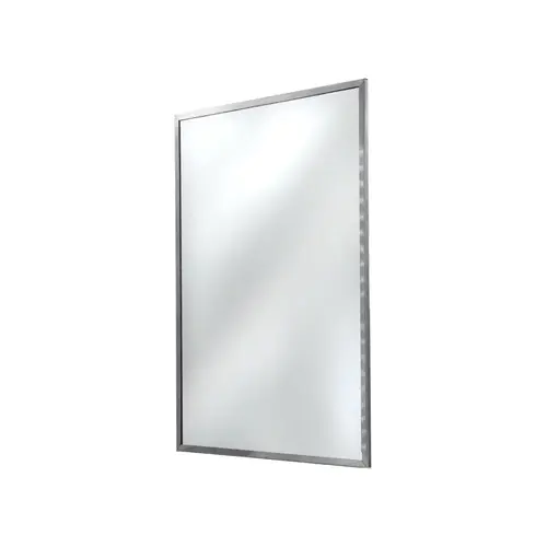 FHC ATM2436 Anti-Theft Framed Mirror 24" x 36" - Brushed Stainless