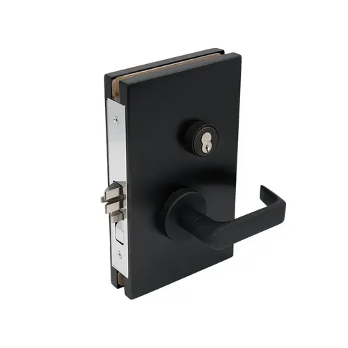 6" x 10" RHR Center Lock Office Function - Matte Black