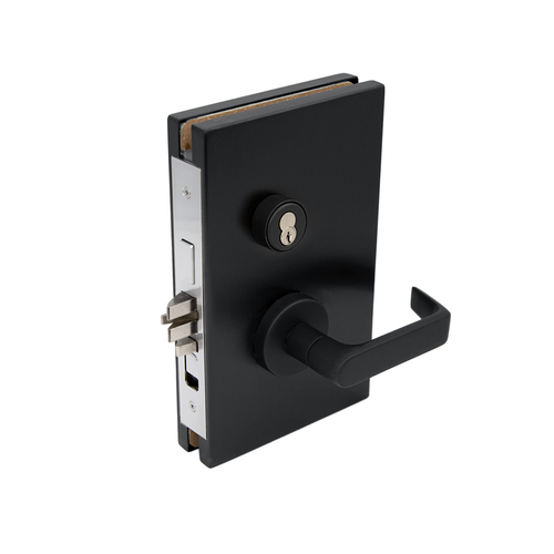 6" x 10" RHR Center Lock Entrance Function - Matte Black