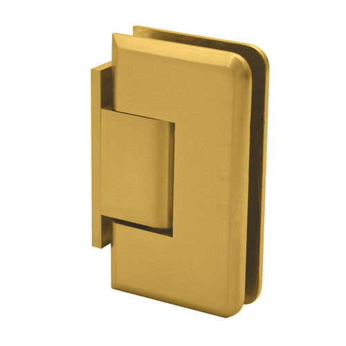 Carolina Beveled Wall Mount Offset Short Back Plate Hinge - Satin Brass